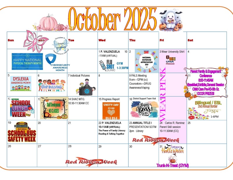 October Calendar of Events