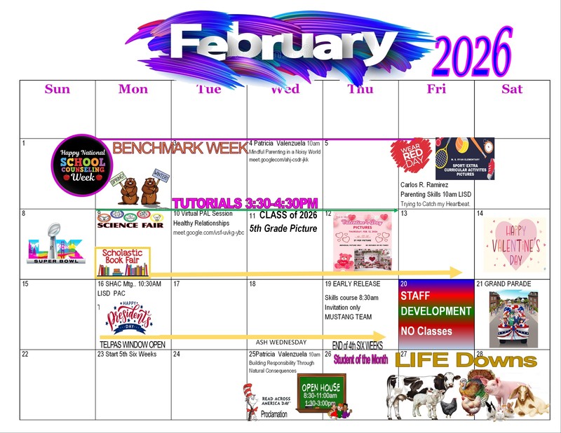 February Calendar of Events