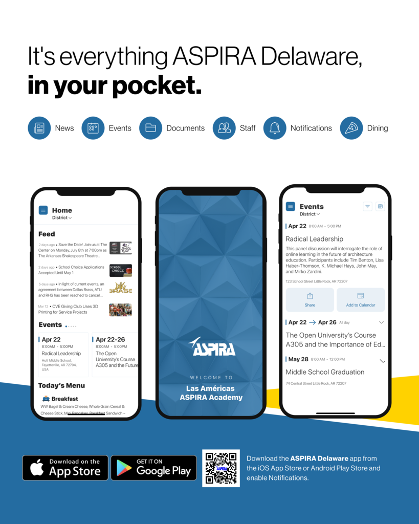 It's everything from your district  in your pocket.  News Events Documents Staff Dining Notifications Download the district's app from the ios app store or android play store and enable notifications (pictures of the app)