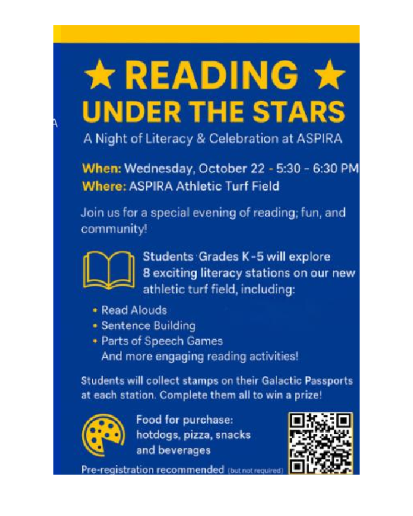 Reading Under the Stars- English Flyer