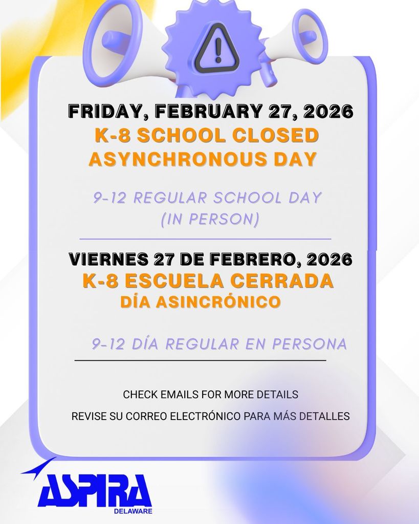 Asynchronous day for K-8, regular day for 9-12