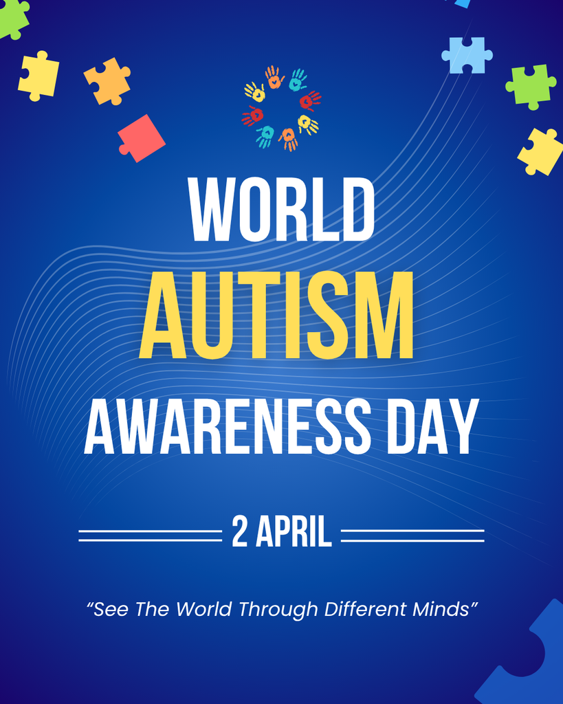 poster to world autism awareness day on April 2nd