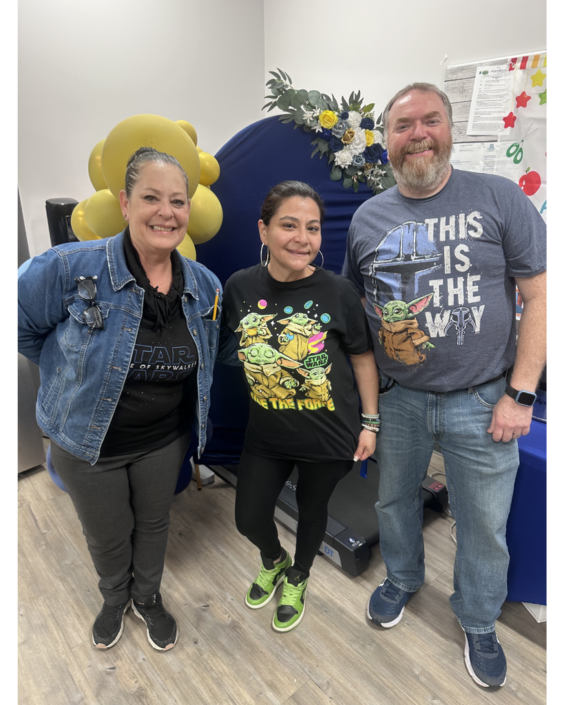 Ms. Fifi, Ms. Z and Mr. McGrath in Star Wars T Shirts