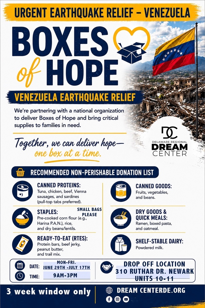 Dream Center food drive for Venezuela