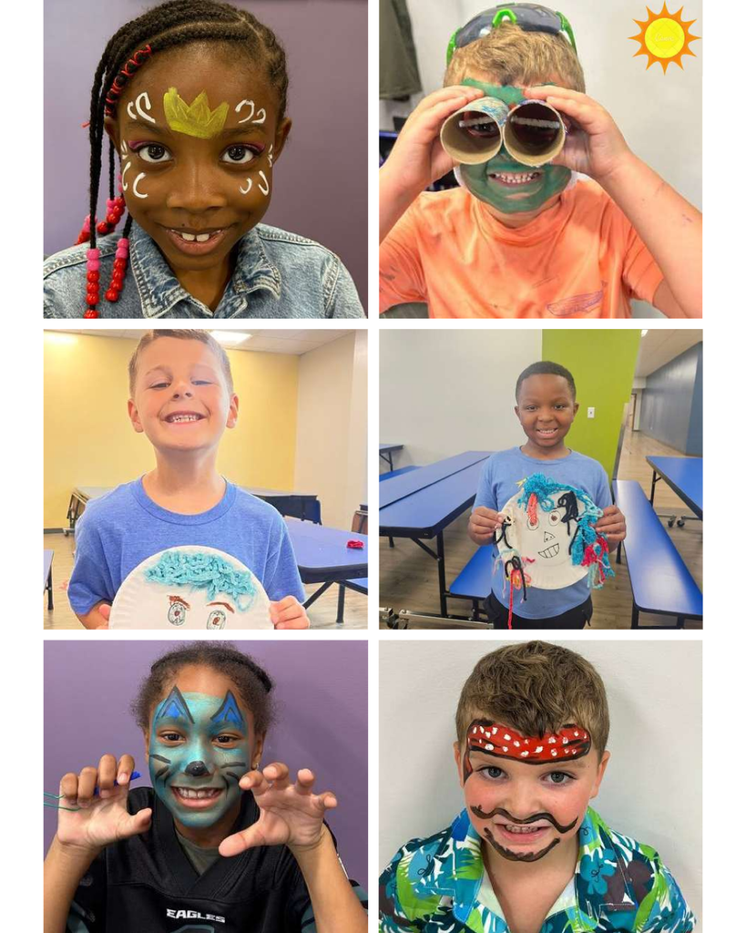 ASPIRA summer camp students with face paint