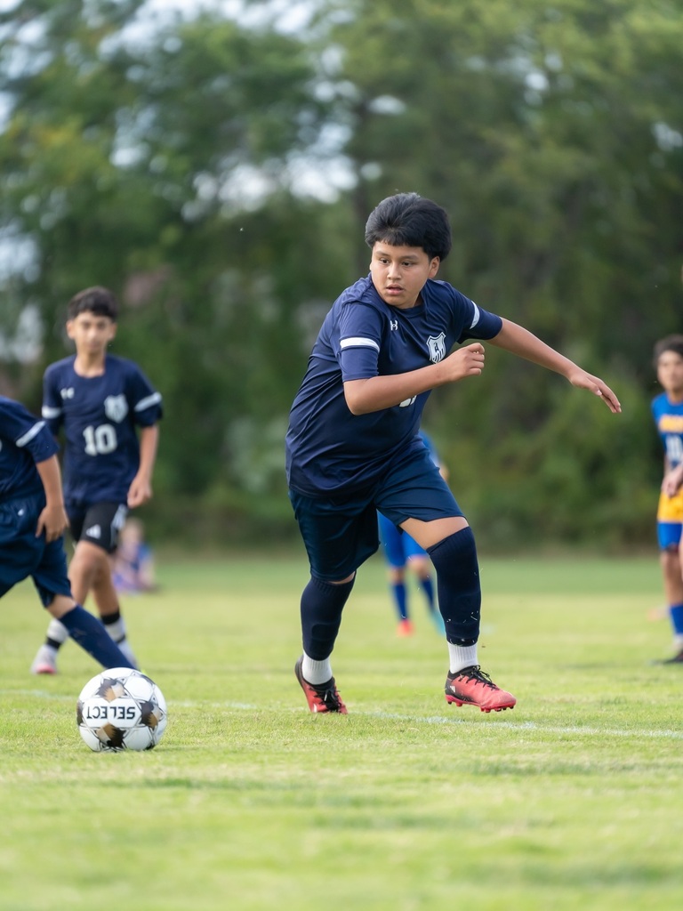 Middles school boys soccer running