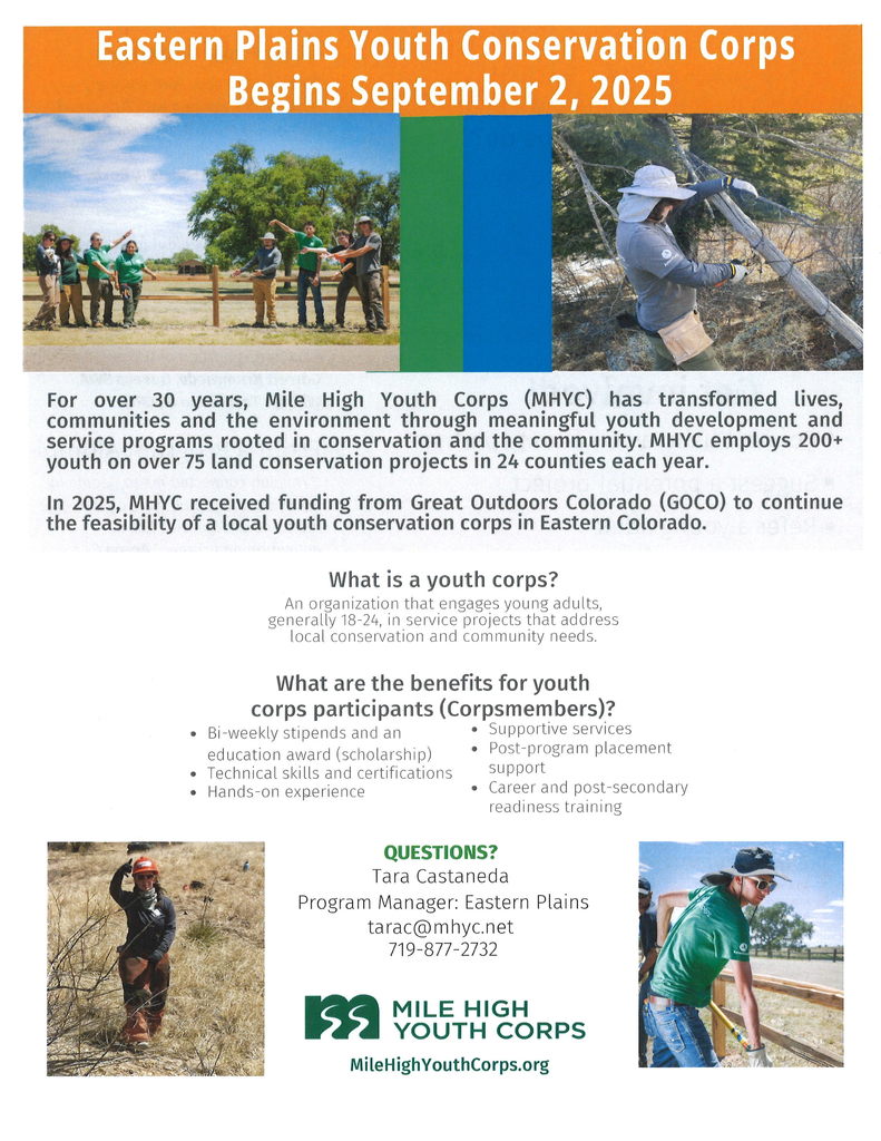 youth conservation corp flyer