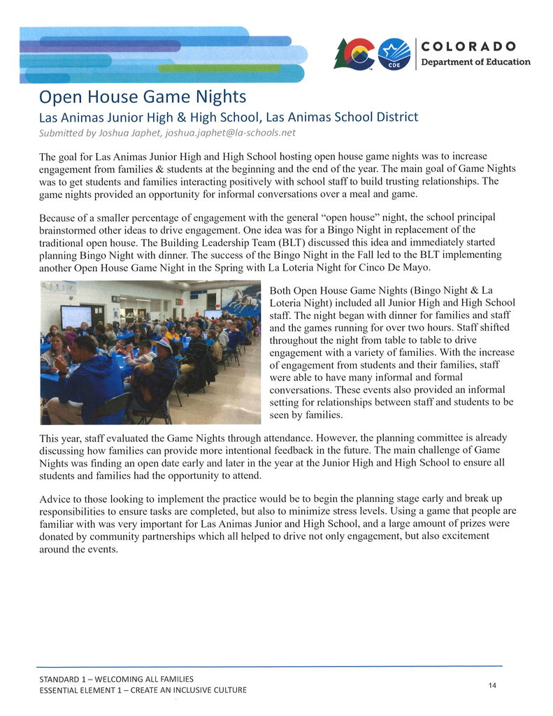 CDE family engagement newsletter