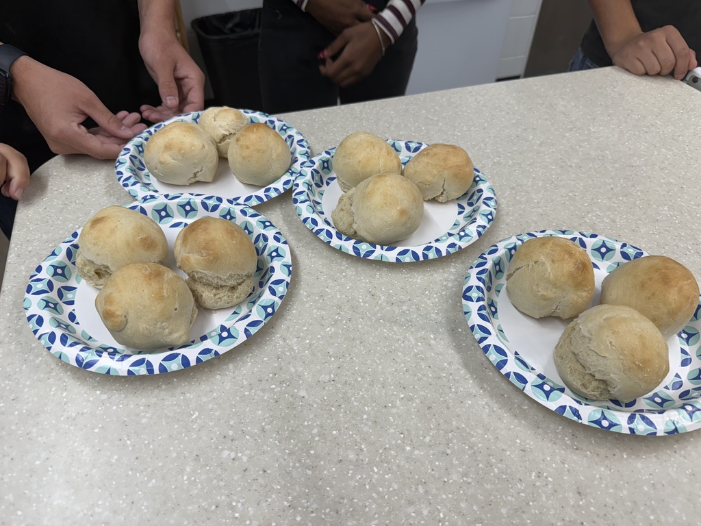 Homemade rolls from HS food science classes