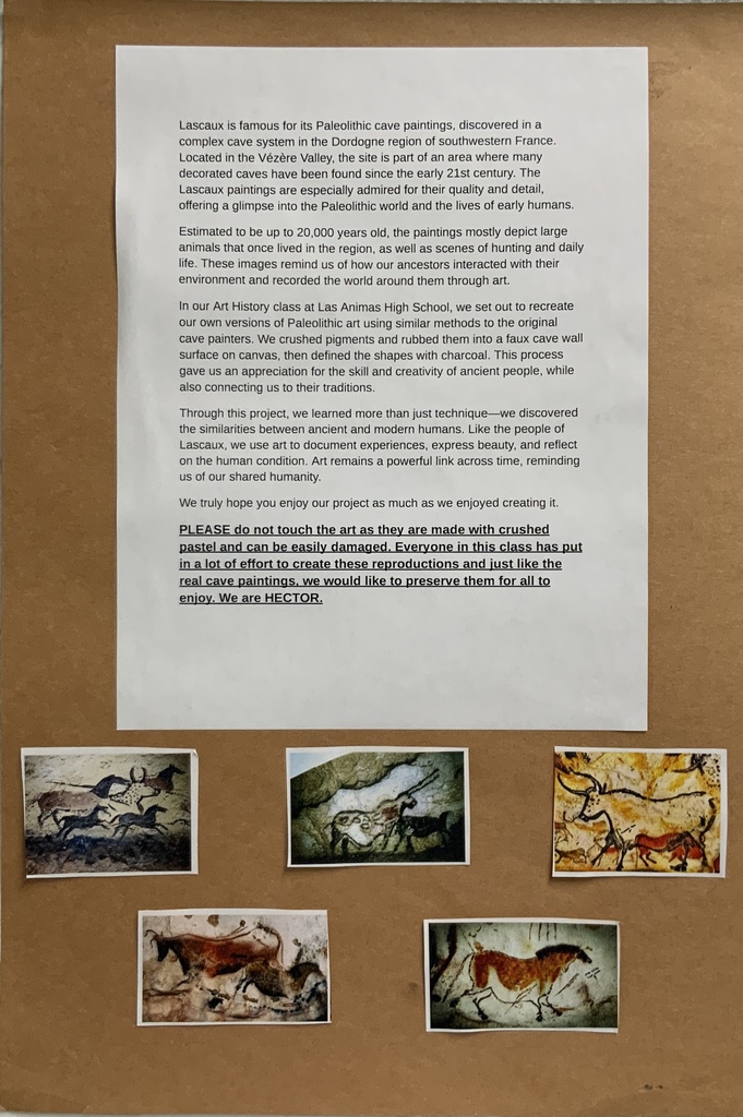 HS art assignment on Paleolithic art