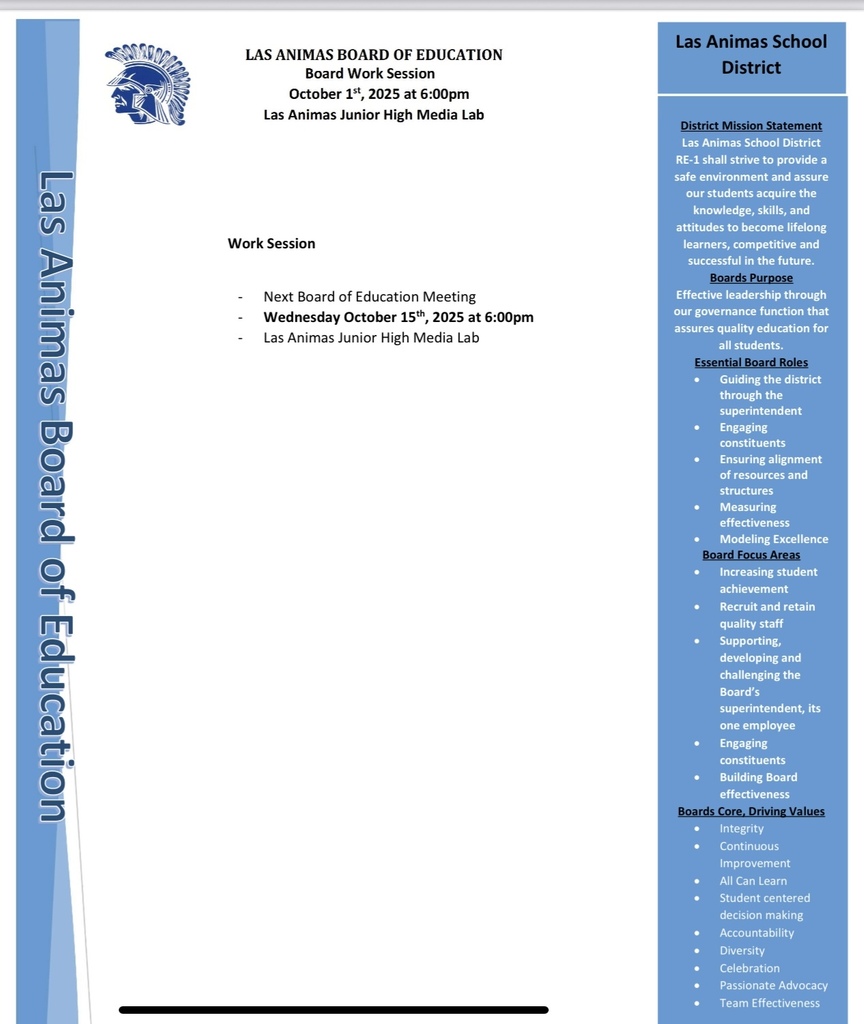 School board work session flyer