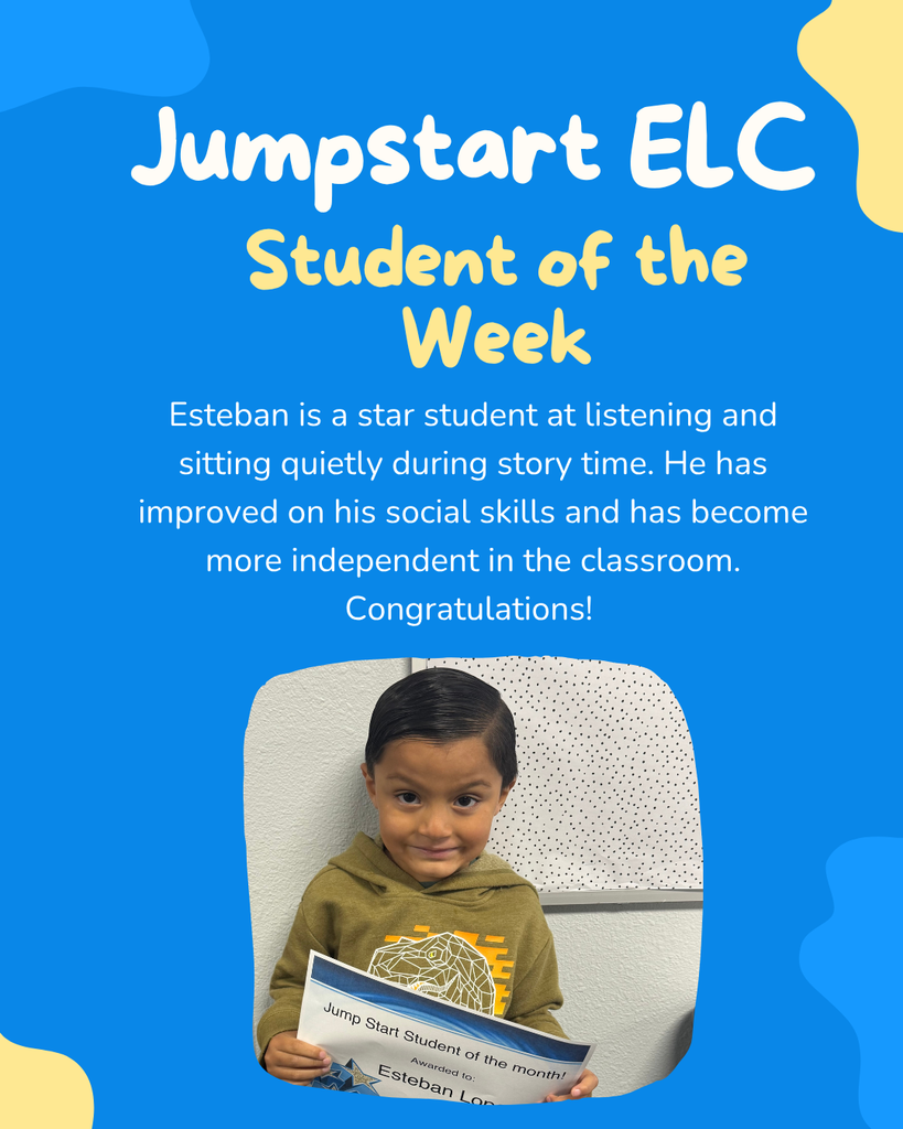 JS ELC student of the month flyer