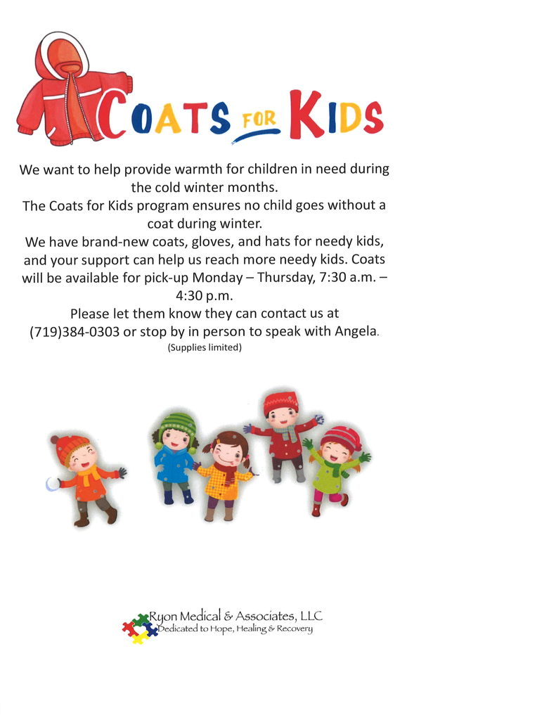coats for kids flyer