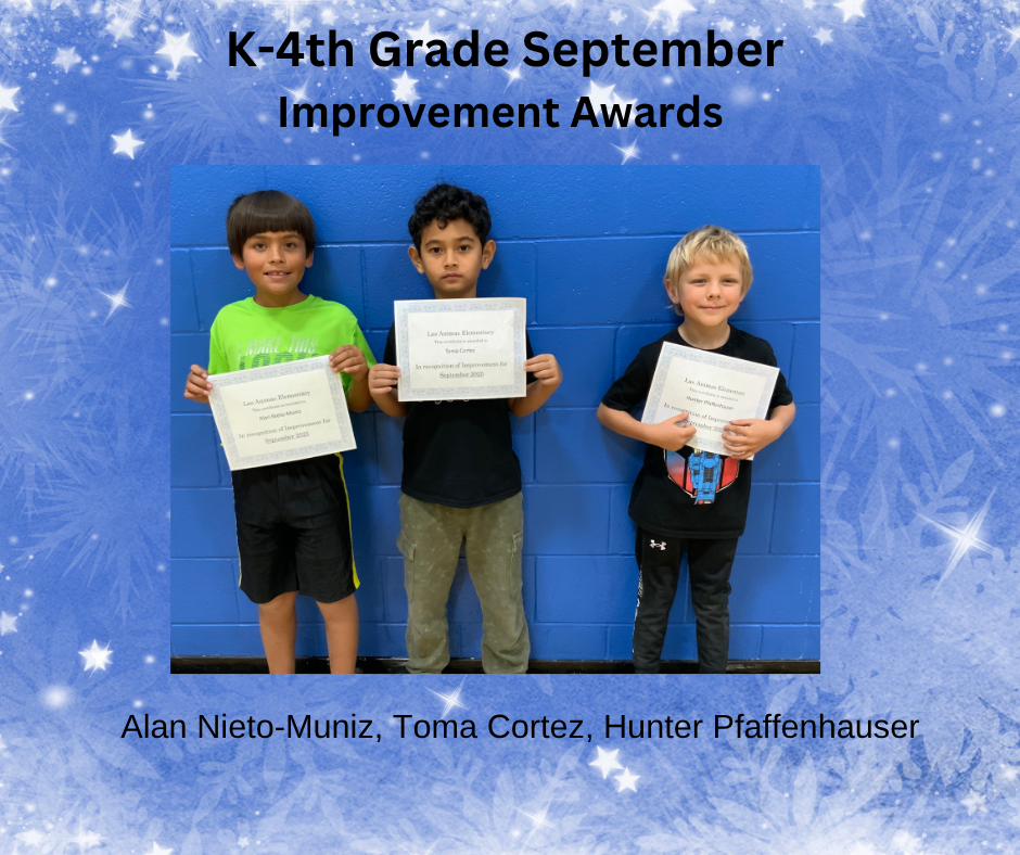 k-4 Sept Improvement award winners flyer