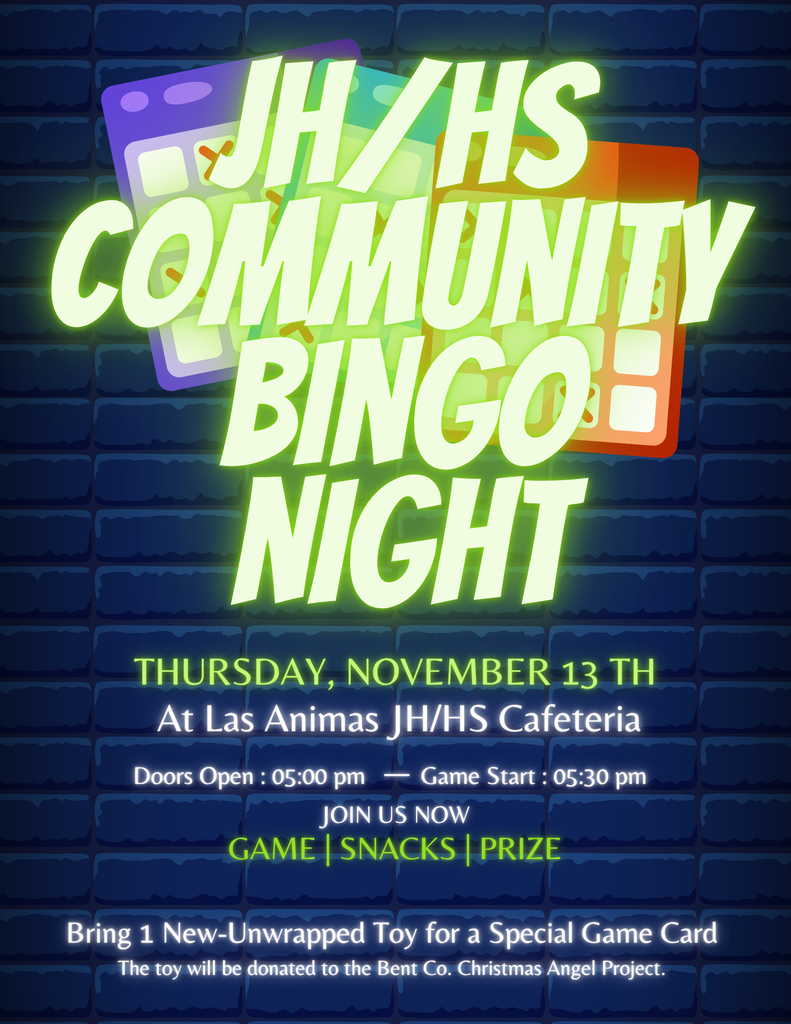JH/HS Bingo night flyer