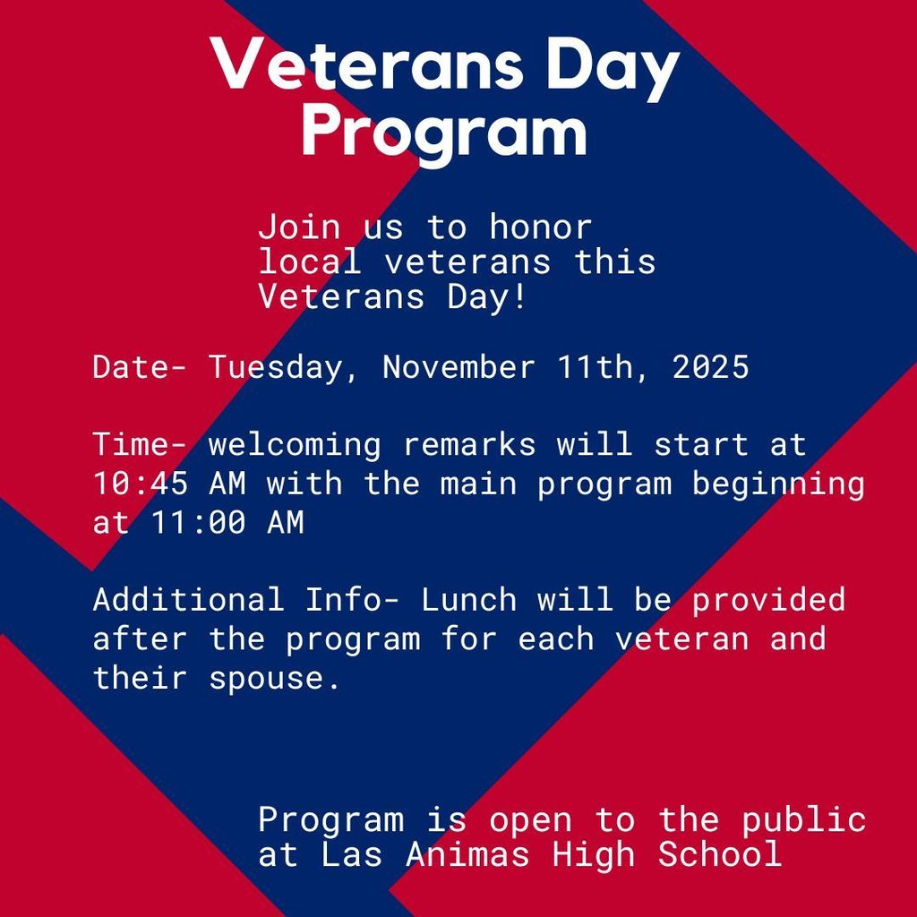 Veterans Day Program flyer