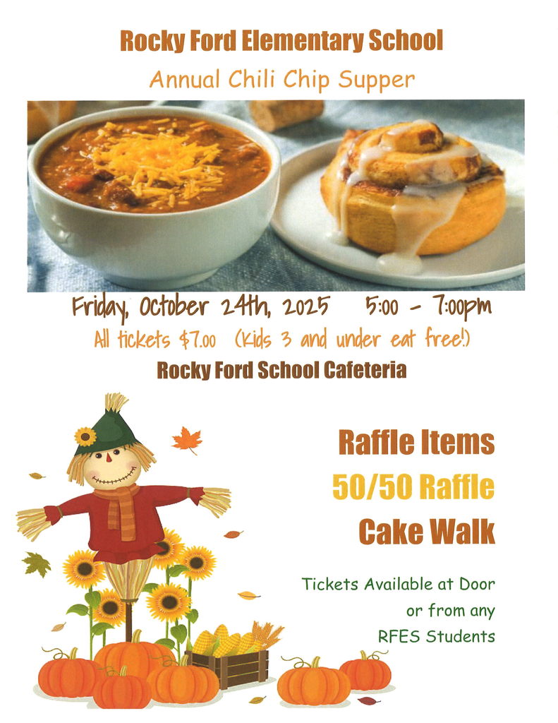 Rocky Ford Chili supper flyer