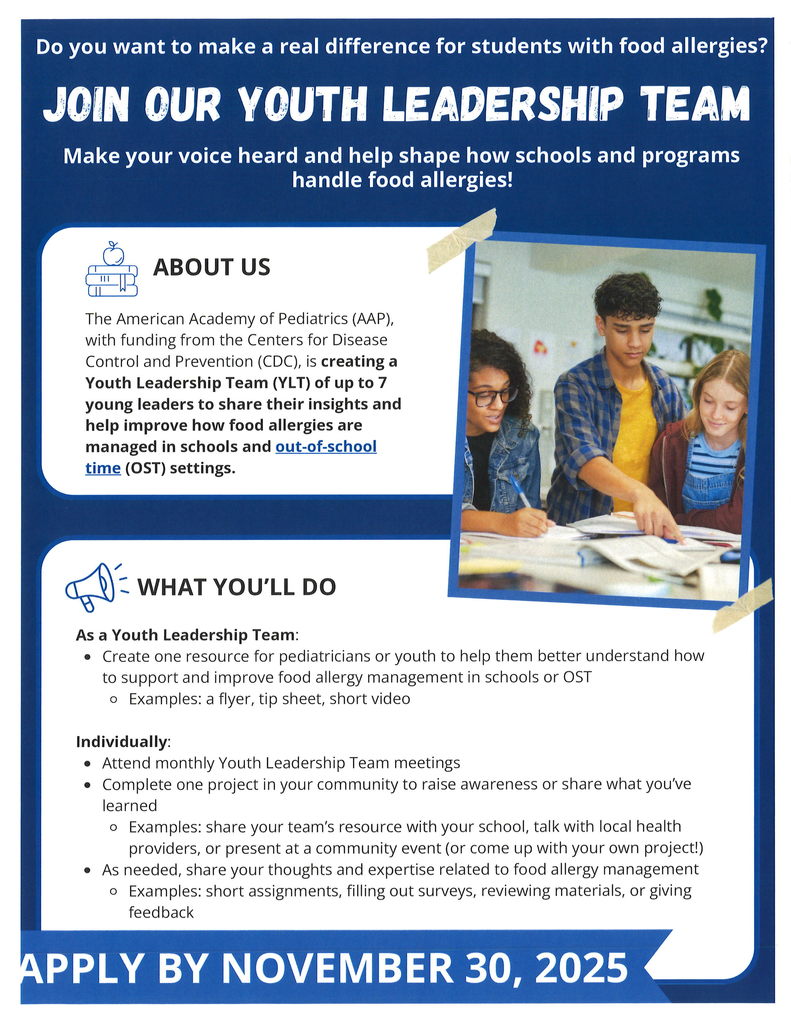 youth leadership team flyer