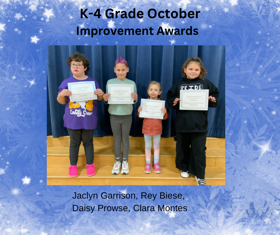 K-4 Improvement award winners 