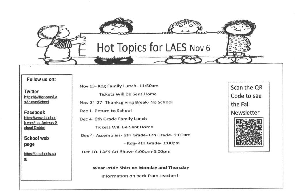 LAES Hot Topics for 11/6