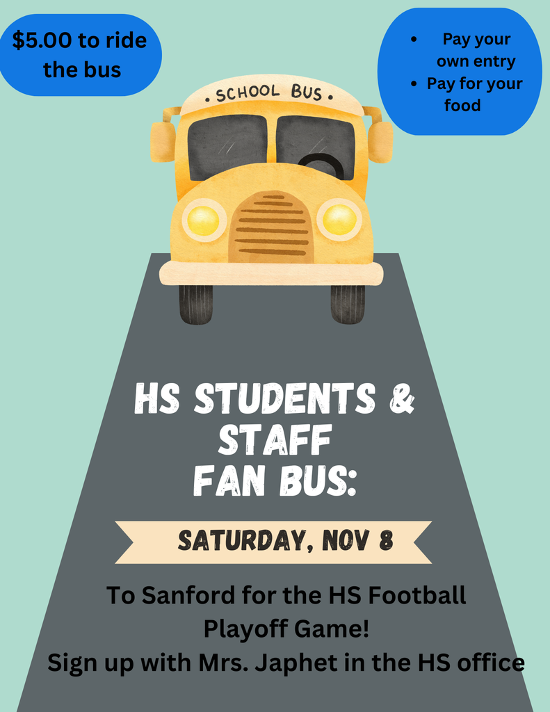 Fan bus flyer for FB playoff game