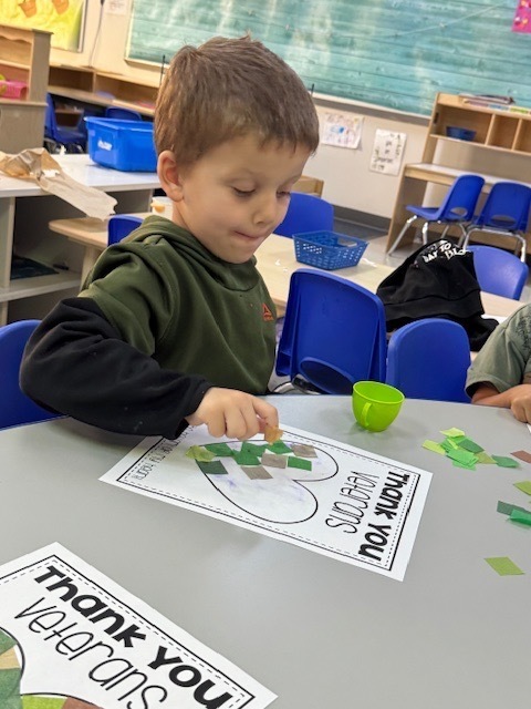 PreK Veterans Day activity 