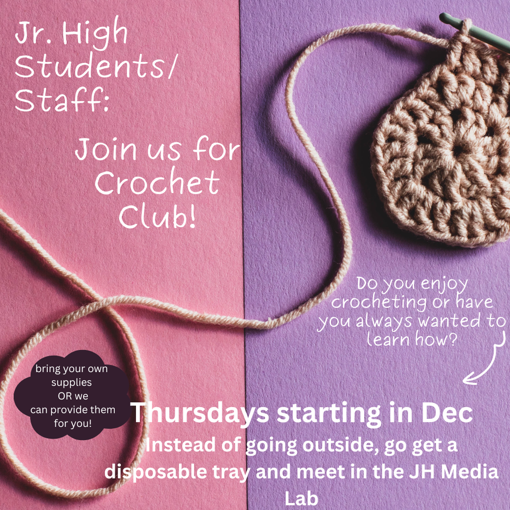 crochet club flyer