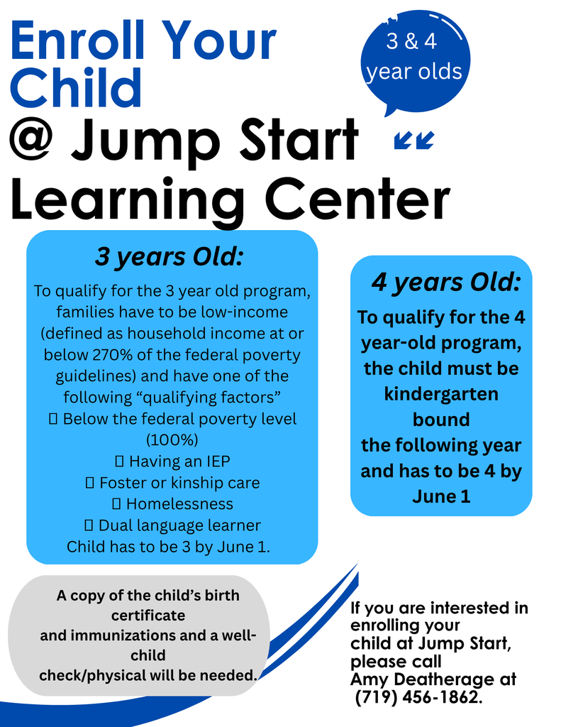 Preschool registration flyer