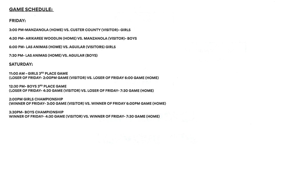 Breaking Blue BB schedule 