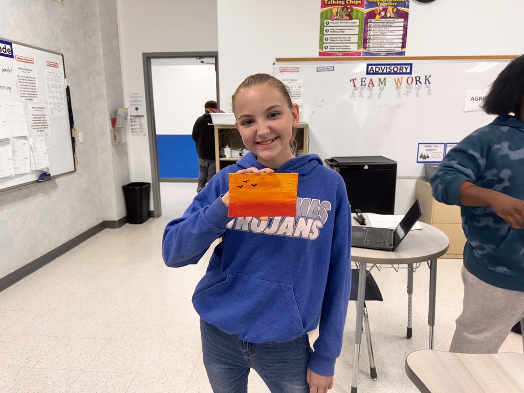 Thanksgiving painting in Jh adv. class