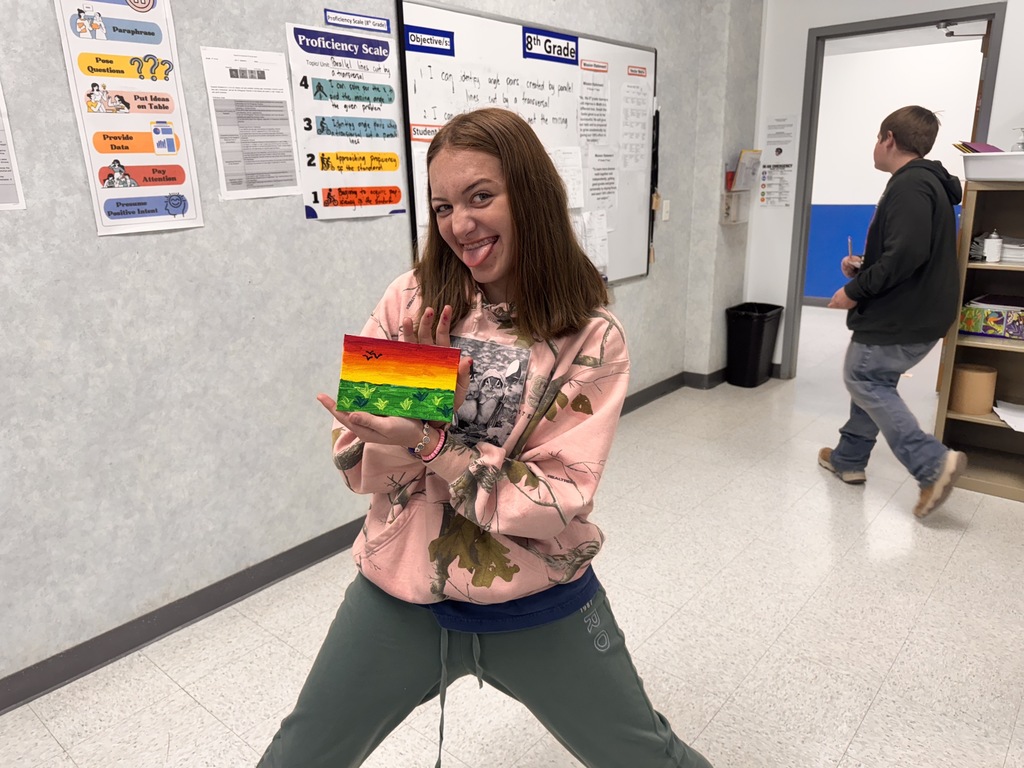 Thanksgiving painting in Jh adv. class