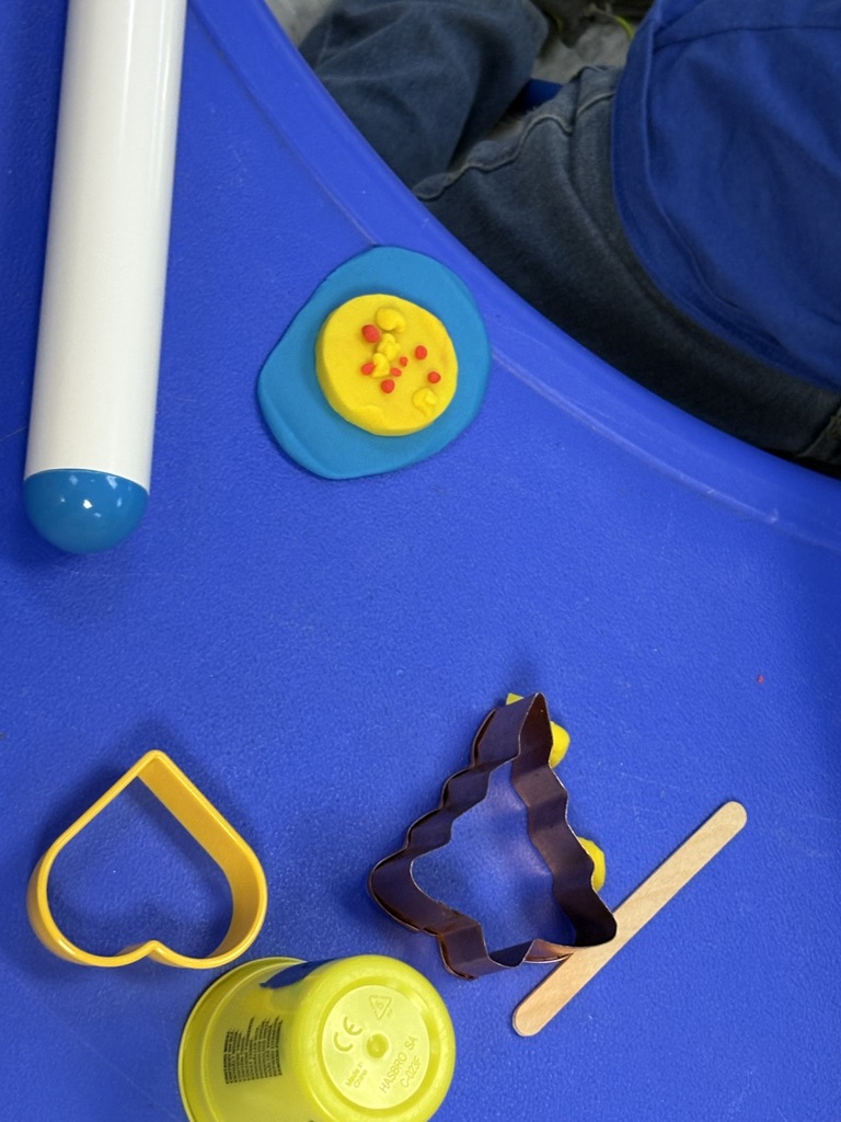 Mixed aged daycare play doh projects