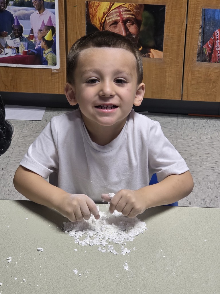 PreK class made snow and wrote letters