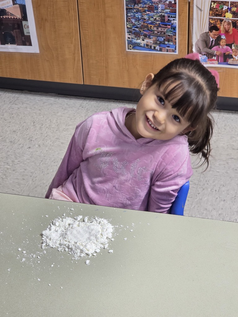 PreK class made snow and wrote letters