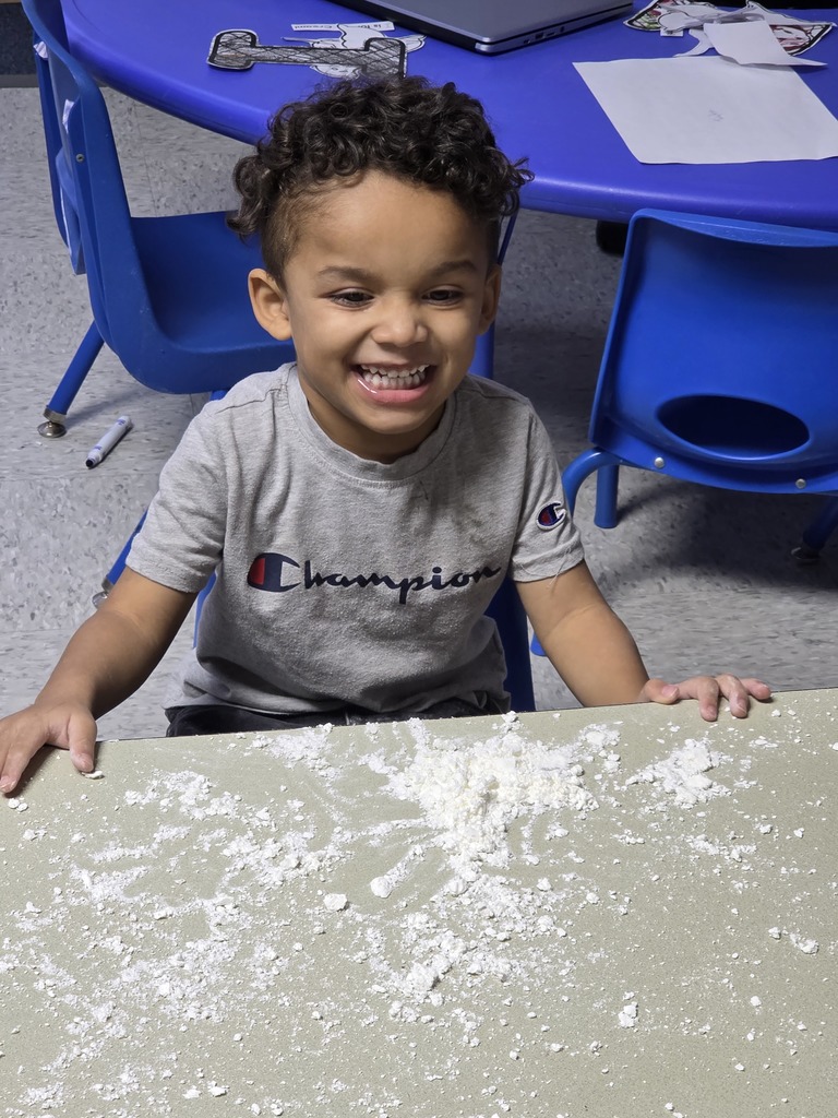 PreK class made snow and wrote letters
