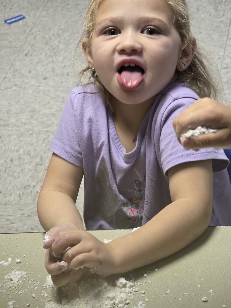 PreK class made snow and wrote letters