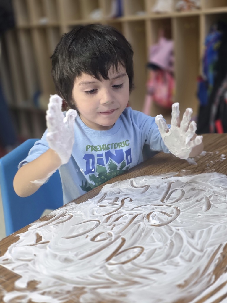 PreK class made snow and wrote letters