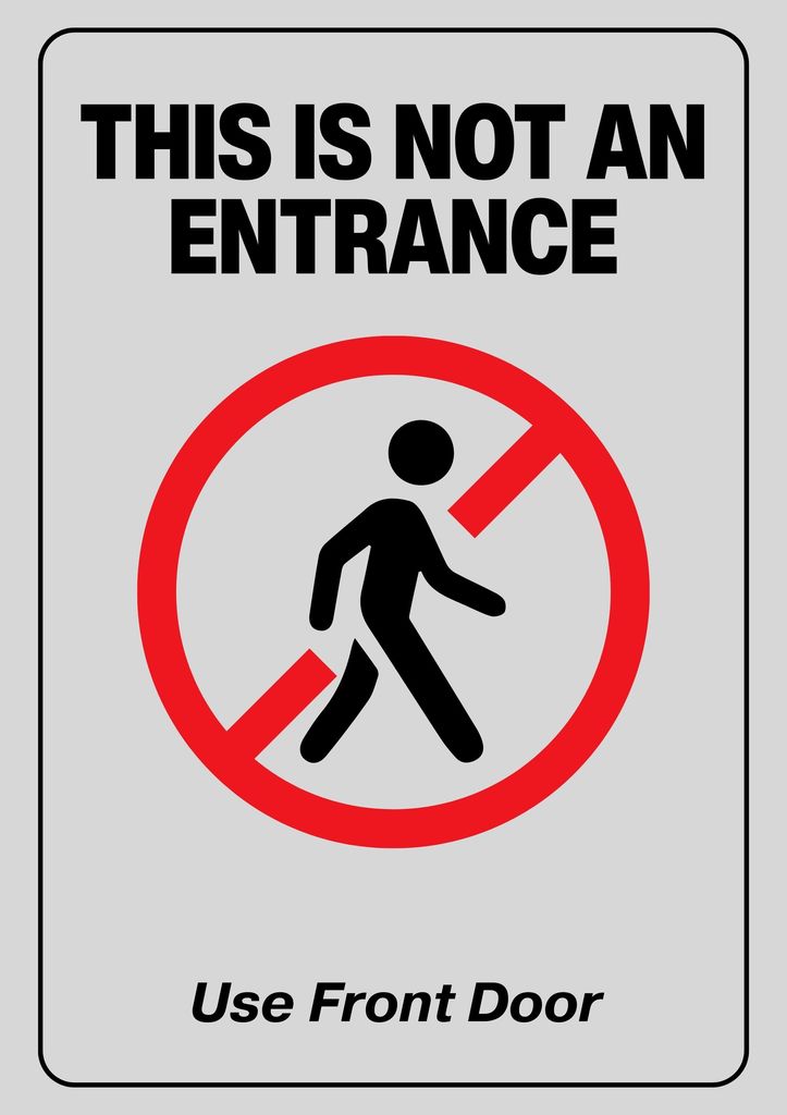 reminder on entry doors for HS