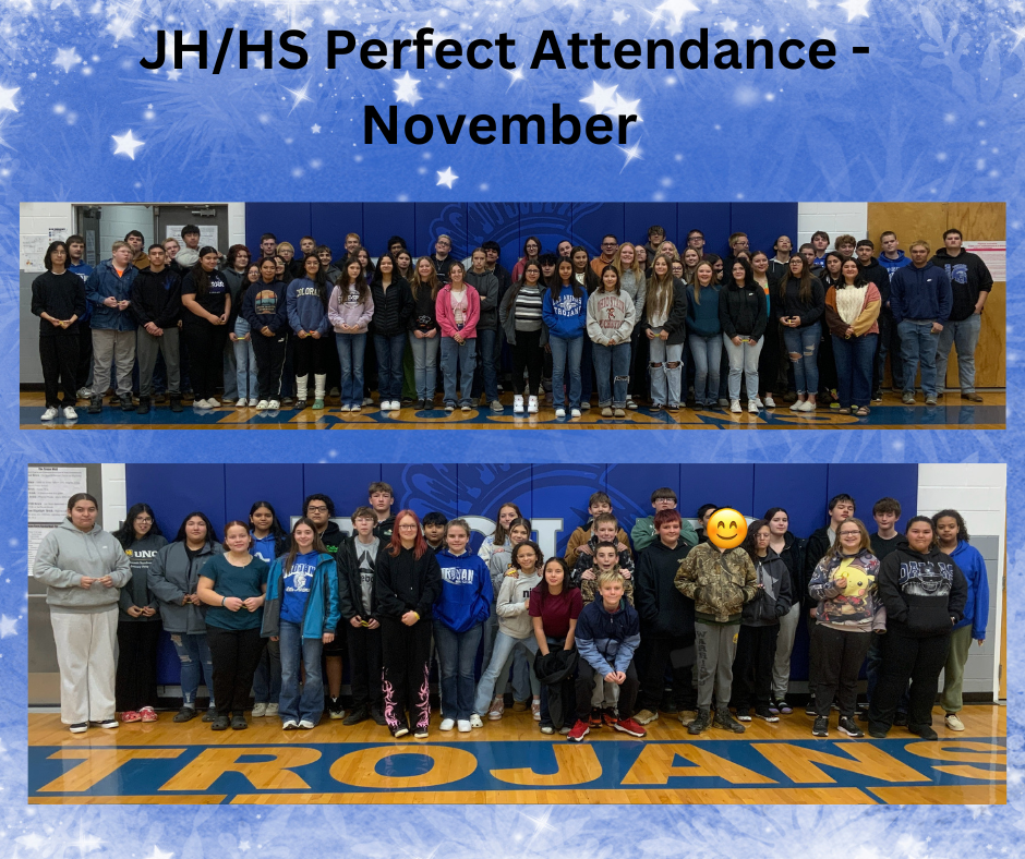 JH/HS perfect attendance for November flyer