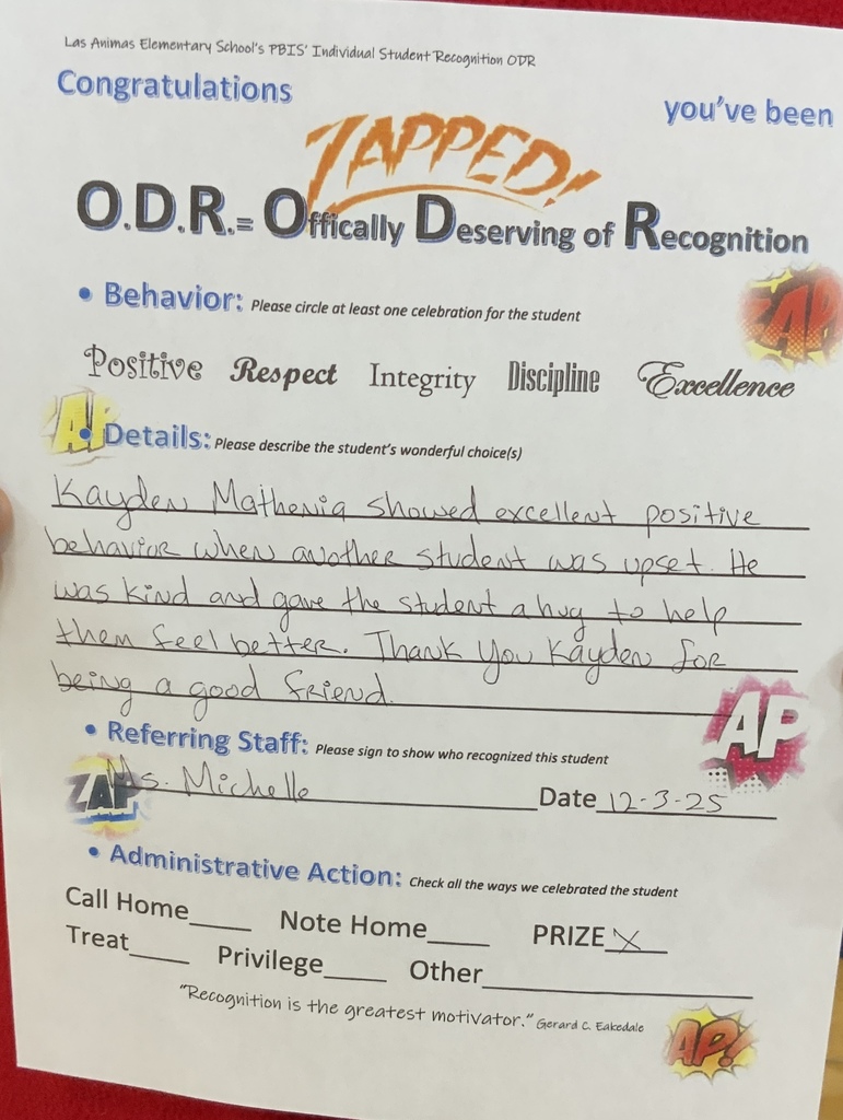 Zapped award for LAES 