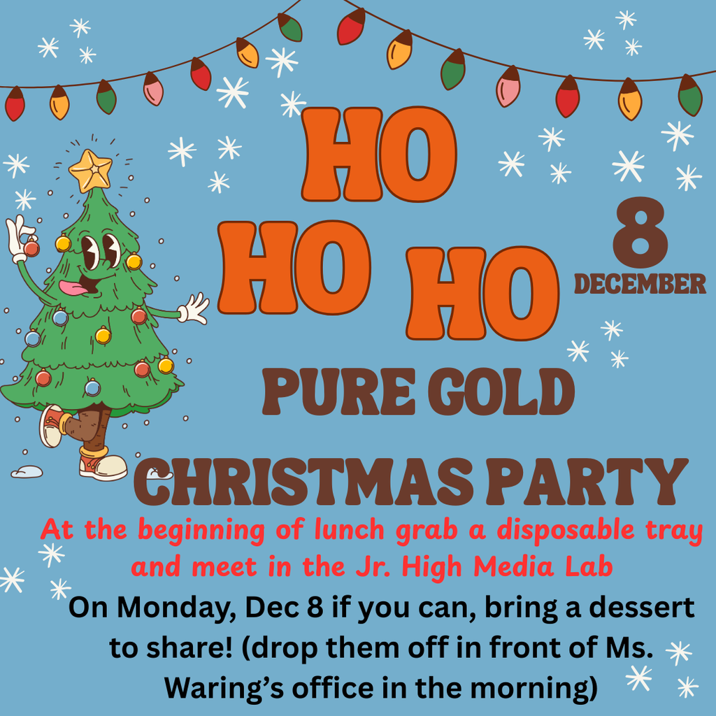 Pure Gold Christmas party flyer