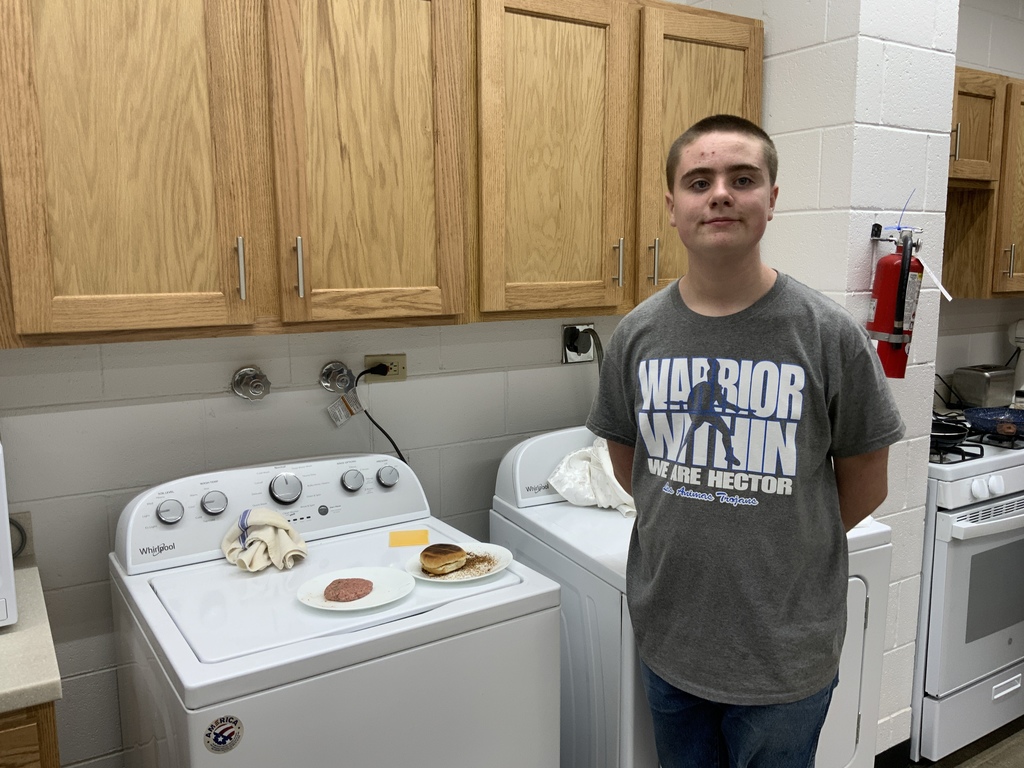 Food science class making hamburgers