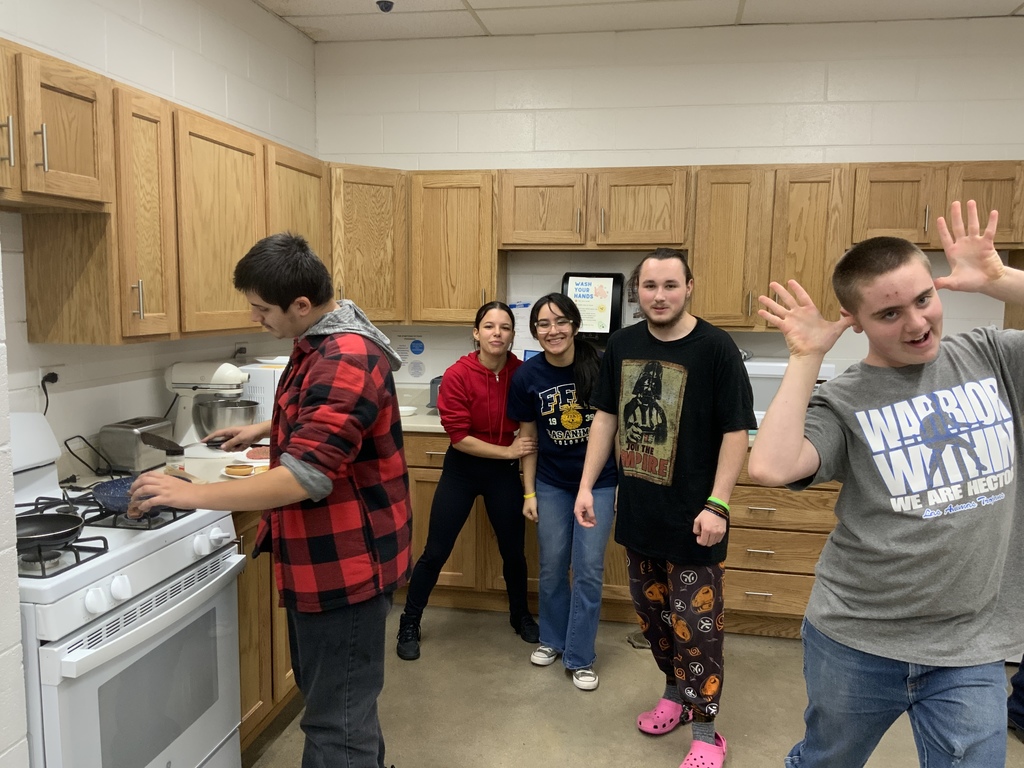 Food science class making hamburgers