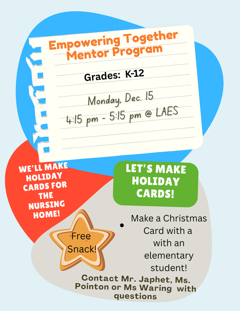 JH/HS mentor program reminder: 