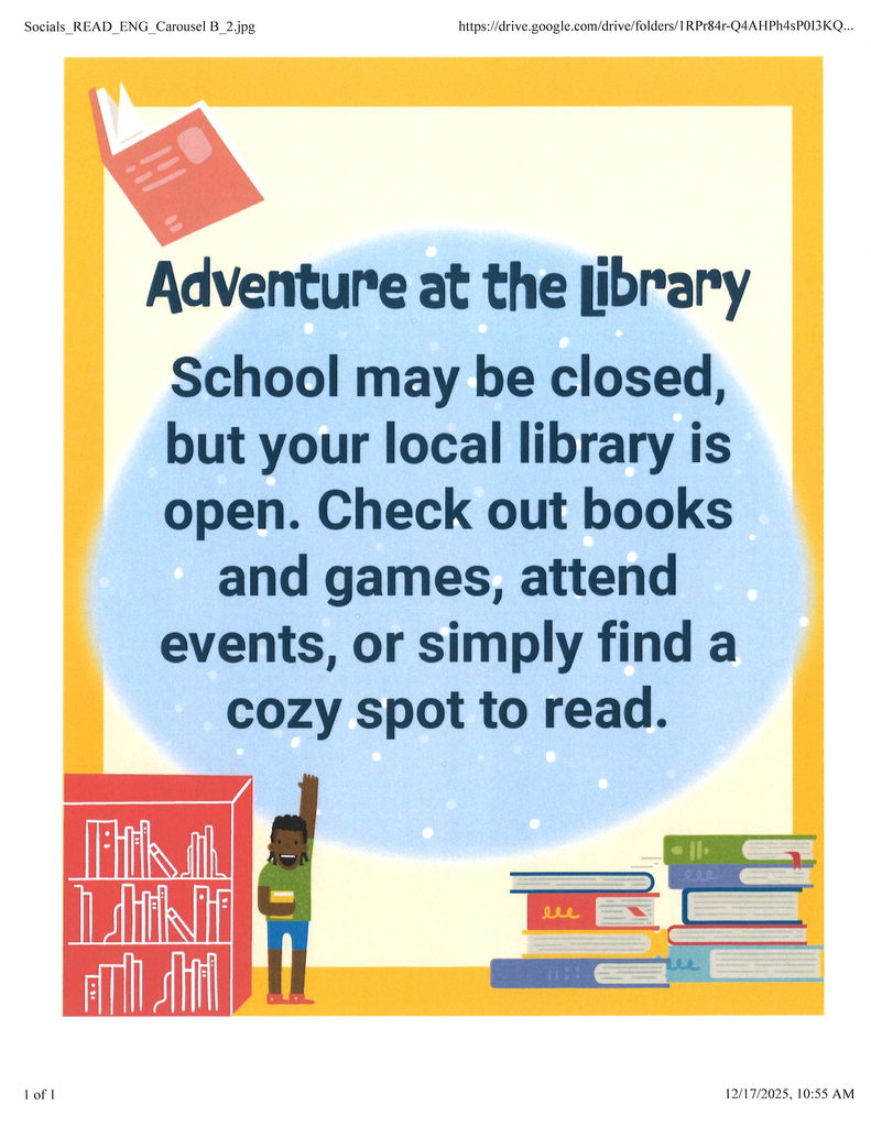 check out your local library flyer