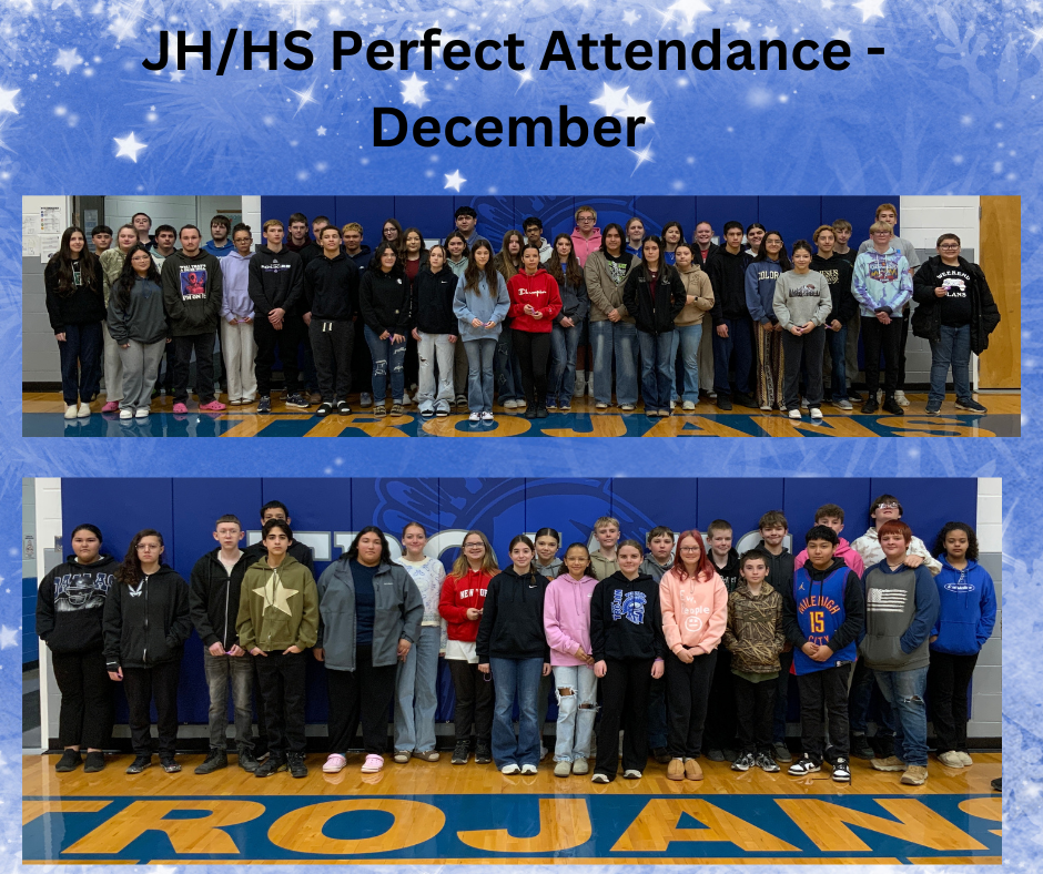 JH/HS perfect attendance for Dec.