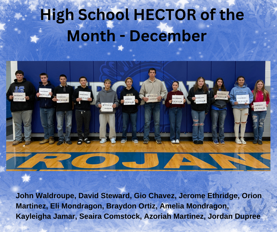 HS HECTOR of the month students
