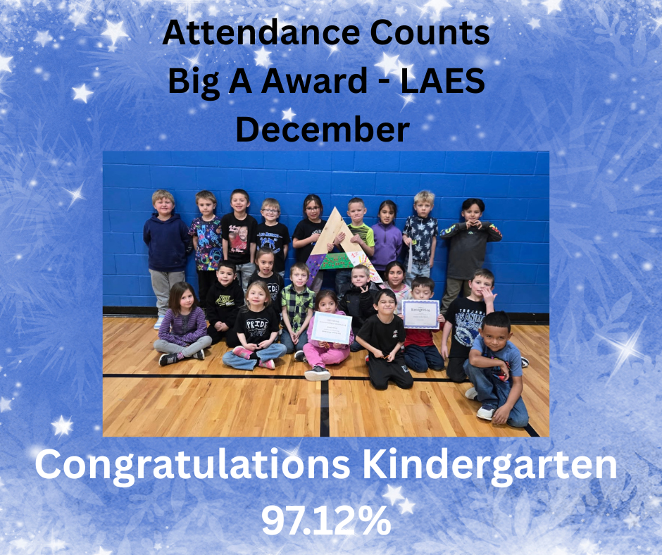 LAES Winners of the big A for Dec. 
