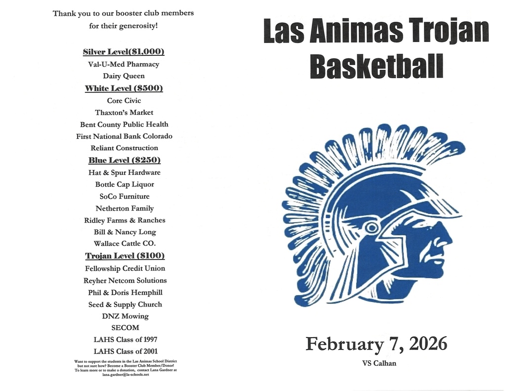 HS Basketball program for Feb 7