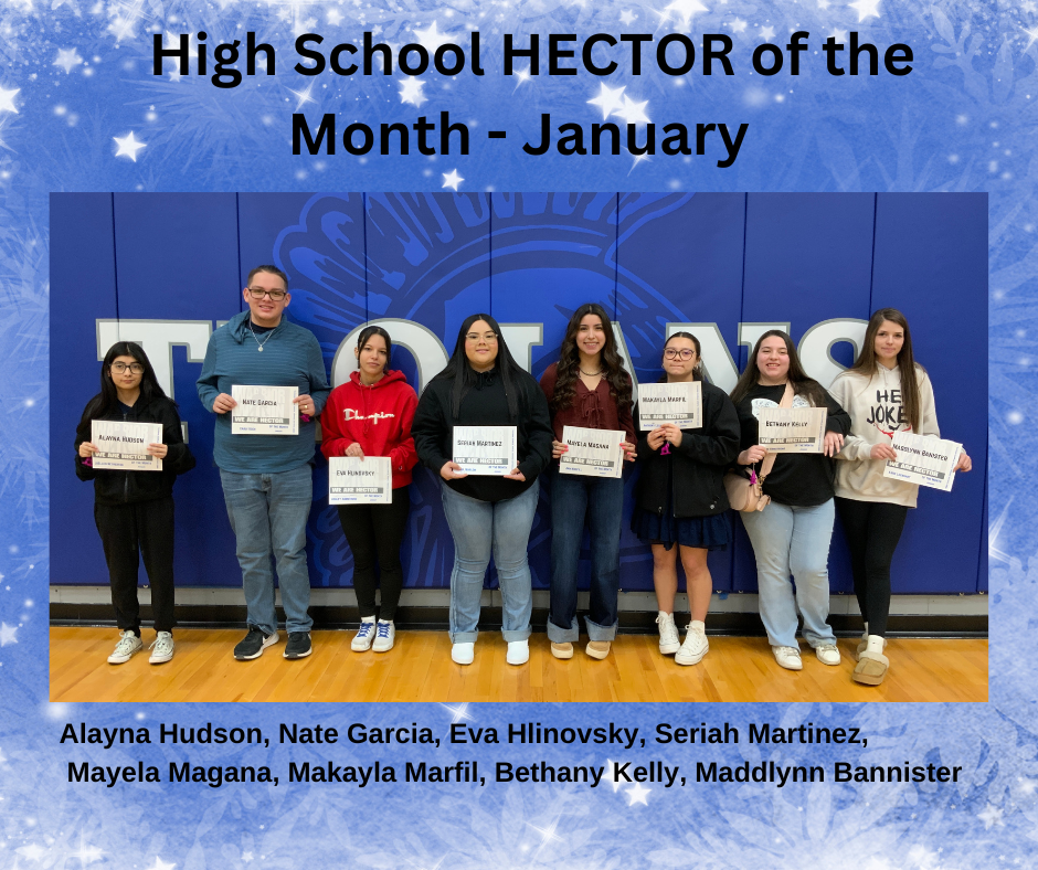HS  HECTOR of the month students for January 
